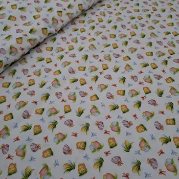 Pro útulný domov bavlněná látka velikonoční BAREVNÁ VAJÍČKA