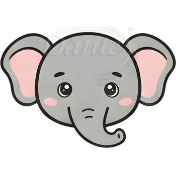 Textilní nažehlovací páska Dante Nažehlovačka Slon - 6 x 4 cm