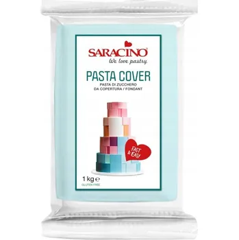 CUKROVÁ HMOTA SVĚTLE MODRÝ (BABY BLUE) 1 KG SARACINO NA POTAHOVÁNÍ DORTŮ