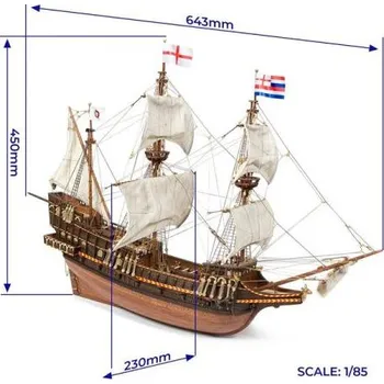 RC model lodě OCCRE HMS Golden Hind 1:85 kit