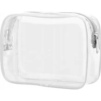 Kosmetická taška Vera Průhledná kosmetická taštička na zip, cestovní, bílá