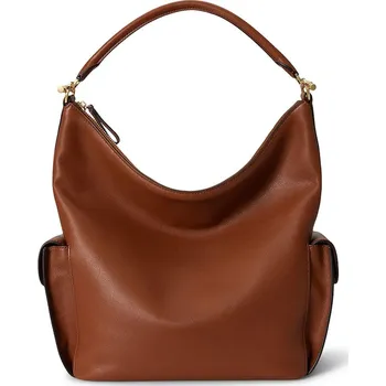 Kabelka Kožená kabelka Lauren Ralph Lauren 431P10123 hnědá 88X, vel. ONE SIZE