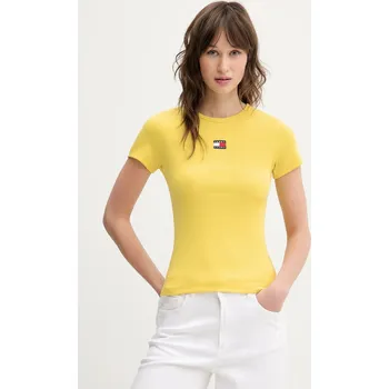 Tričko Tommy Jeans DW0DW17881 žlutá 11X, vel. XS