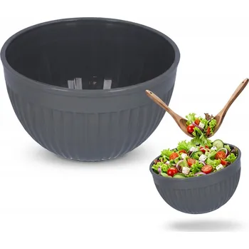 PLASTOVÁ MÍSA do kuchyně šedá univerzální na salát, chipsy, potraviny 2L