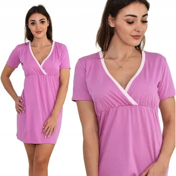 Dámská noční košile Noční košile na kojení těhotenská, obálková, velikost S