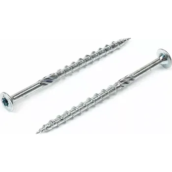 Vrut Vruty pro dřevostavby EUROTEC 4x50 talířová hlava, zinek bílý (Vysokopevnostní vrut pro dřevostavby s talířovou hlavou)