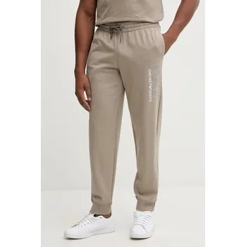 Bavlněné tepláky EA7 Emporio Armani AF13512.7M001316 béžová 80X, vel. XL