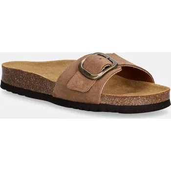 Dámské pantofle Semišové pantofle Scholl KATHLEEN F007651062 hnědá 88X, EUR 38