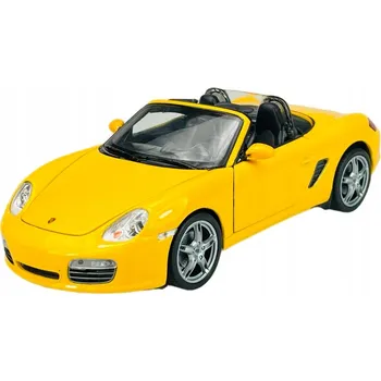 autíčko WELLY PORSCHE BOXSTER S 987 ŽLUTÝ 1:24 KOVOVÝ NOVÝ MODEL AUTA BOXTER