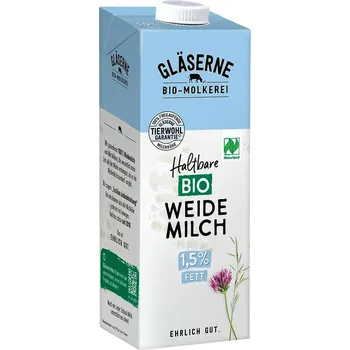 Mléko Gläserne Molkerei Mléko polotučné 1l bio