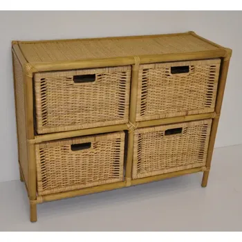 Komoda Ratanová komoda 4 zásuvky ratan FL - SLEVA 3% s kodem radost25