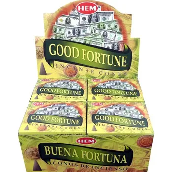 Vonný olej HEM Vonné kužely Good fortune, 10 ks