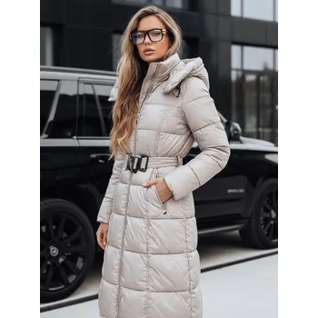 Dámská parka Dstreet Dámská bunda zimní prošívaná s kapucí TY5489 Barva: Béžová, Velikost: L