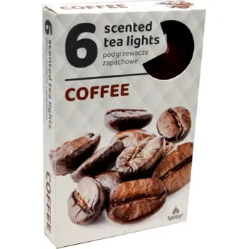Svíčka Admit coffee - sada 6ks vonných čajových svíček kávová vůně