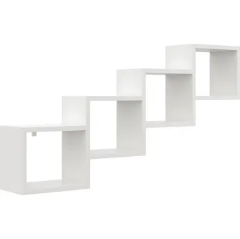 police Bílá závěsná police RIPIANO z odolného LTD, kompaktní rozměry