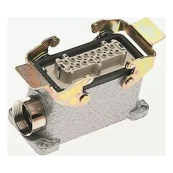 Elektrická zásuvka Napájecí konektor pro vysoké zatížení, řada: H-BE Sada zásuvky krytu pro povrchovou montáž, počet kontaktů: 32, Samice,