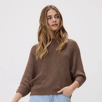 Dámský svetr Reserved - Hladký svetr - kávová - 629HO-84X - 629HO-84X-XXL