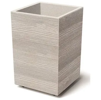 Květináč MADERA SQUARE ECO WOOD 38,5 cm - barva: bílá ECO
