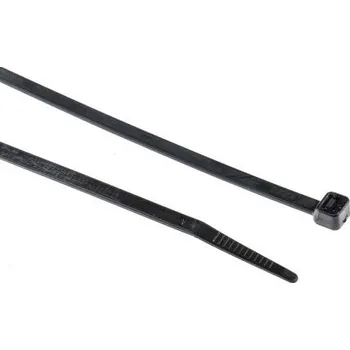 Stahovací páska Kabelová vázací páska Ohnivzdorný 203mm 4,8 mm Černá Nylon 66 RS PRO