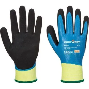 Pracovní rukavice Portwest Rukavice Modrá, Černá EN 388:2016 plus A1:2018 4X43D, ANSI/ISEA 105:2016 CUT Level A6, ANSI/ISEA 105:2016 ABRASION
