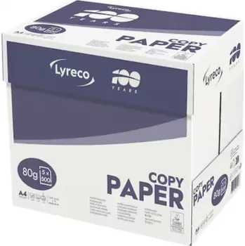 Kancelářský papír Lyreco Kopírovací papír, A4, 80 g/m², bílý, 5 x 500 listů