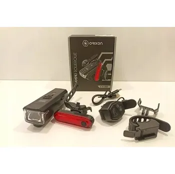 Cyklosvítilna SVĚTLO NA KOLO PŘEDNÍ A ZADNÍ ORIXON CX 80 S KLAKSONEM