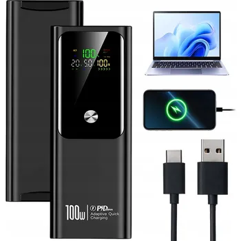 Powerbanka VÝKONNÁ POWERBANKA 20000MAH 100W PD RYCHLÉ NABÍJENÍ PŘENOSNÁ USB-C USB-A