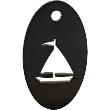 klíčenka plexi černý oválek