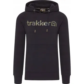 Pánská mikina Mikina s kapucí Trakker CR Logo Maskáčový Hoody Black Camo s kapucí Mikina vel. XXL