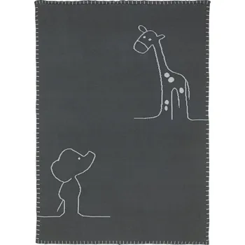 Dětská deka Dětská deka 75x100 cm šedá oboustranná pletená Nattou