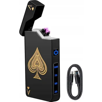 Zapalovač Zapalovač Dvojitý Oblouk USB Kovový Větruodolný Bezplamenný