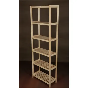 Dílenský regál Regál dřevěný borovice PN 6 - 213x60x38 cm