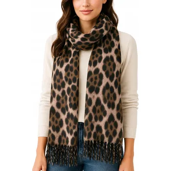 Šála Hagne šála hnědá 198 cm - dámská