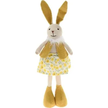 Velikonoční dekorace Velikonoční dekorace zaječice žlutá/béžová, 13x8x49 cm