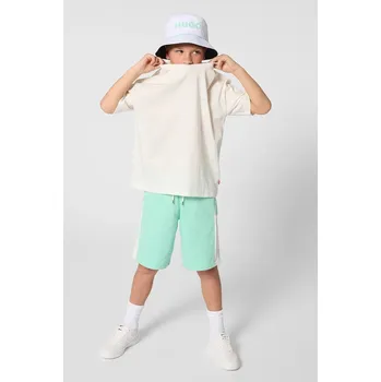 Pánské oblečení Dětské kraťasy HUGO G00997.102.108 tyrkysová 66X, vel. 102