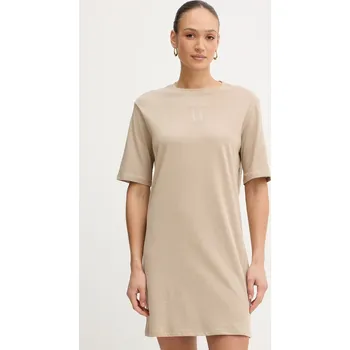 Dámské šaty Bavlněné šaty Armani Exchange XW000825.AF10356 béžová 08X, vel. XL