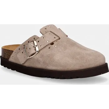 Dámské pantofle Scholl pantofle ženské semišové BEATRIZ F007152361 béžová 80X, EUR 41