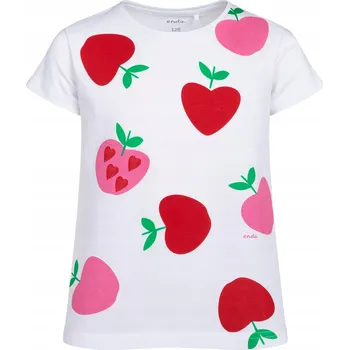Dívčí tričko Dívčí tričko bílé Bavlněné tričko pro dívky Bavlna velikost 116 s jablky značky Endo