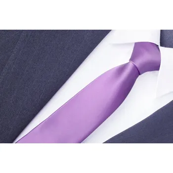 Široká kravata Rene Chagal klasický střih fialová