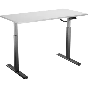 Psací stůl AlzaErgo Table ET2 černý + deska 120x80cm lamino bílá