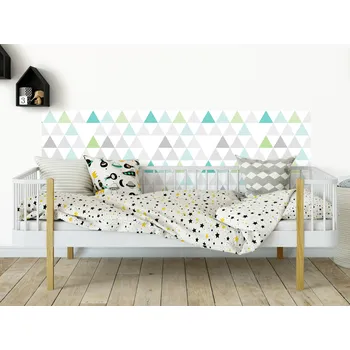 Tapeta FUGU Ochrana zdi za postel - Tři bratři - zelená Varianta ochrany zdi: Delší strana postele 200x65 + čelo levé 100x65 cm