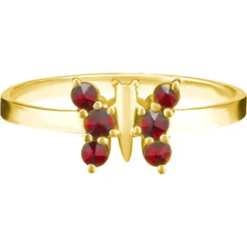 Prsten Český granát pozlacený prsten stříbrný 120962Z Velikost: 60