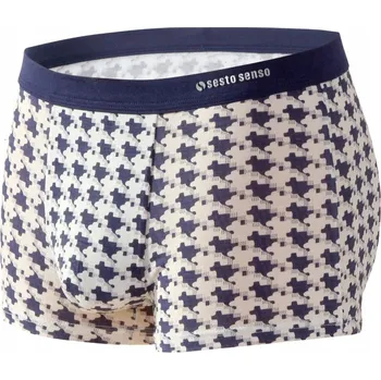 Pánské spodní prádlo Sesto Senso Pánské boxerky z mikromodalu Funky Tmavě modré VZOR 012 L