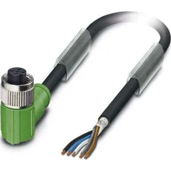 Elektrická zásuvka Kabel ovladače snímače, A: Vnitřní, A: Úhlová zásuvka M12 5, B: Bez koncovky, 48 V, IP67 Phoenix Contact 3 m