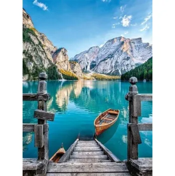 Puzzle Clementoni - Puzzle 500 Braies lake Compact