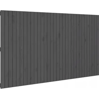 Čelo postele, šedá, 204 x 3 x 110 cm, masivní borovicové dřevo