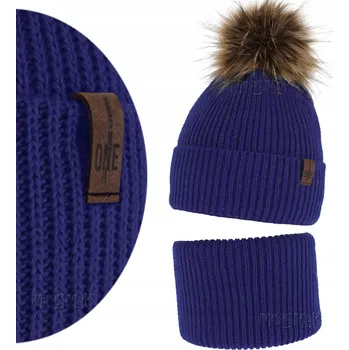 Čepice Tmavě modrá TEPLÁ zimní souprava ČEPICE NÁKRČNÍK vel. 50-54 FLEECE 4-8 let