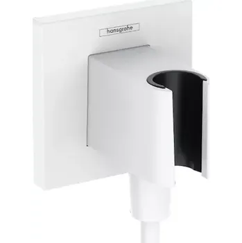 Sprchový držák Hansgrohe Fixfit - Sprchové kolínko s držákem, matná bílá 26889700