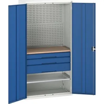 Stojací lampa Dělicí příčky regálů 2dveřová, Ocel uzamykatelná stojací, 2000 x 1050 x 550mm Bott