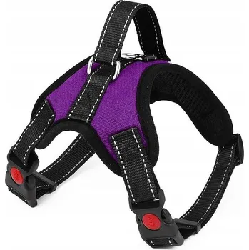Postroj pro psa Postroj pro psa s úchytem, Nastavitelný, Fialová barva, Velikost L